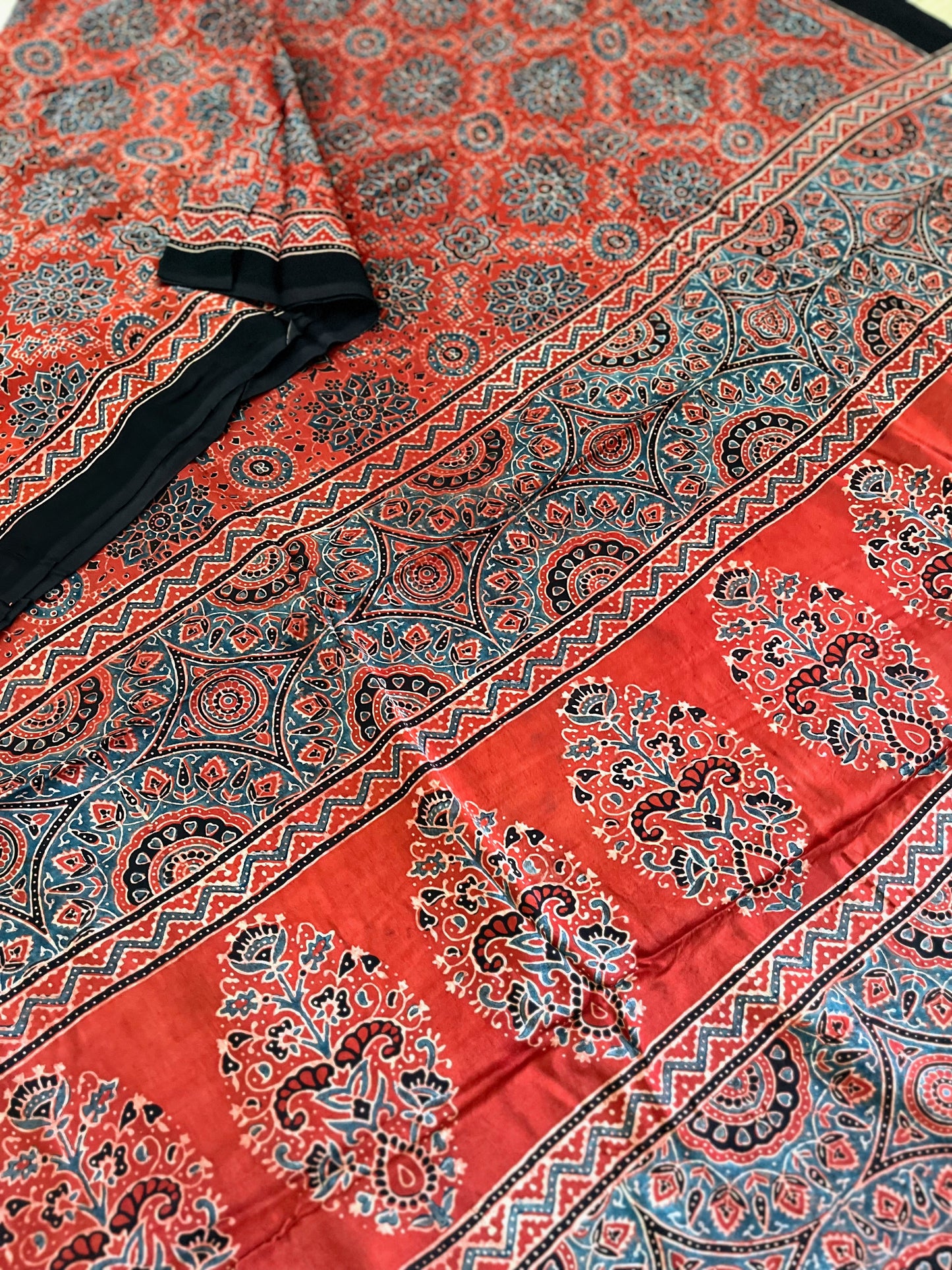 Modal Silk Ajrakh - Red