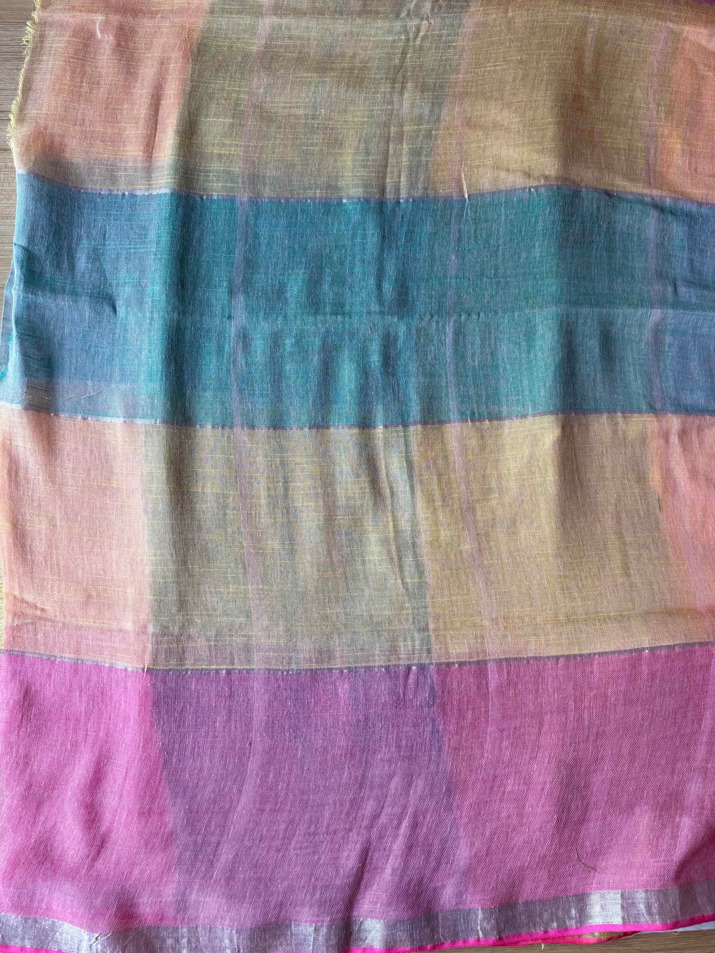 Summer Sorbet Linen Check Saree