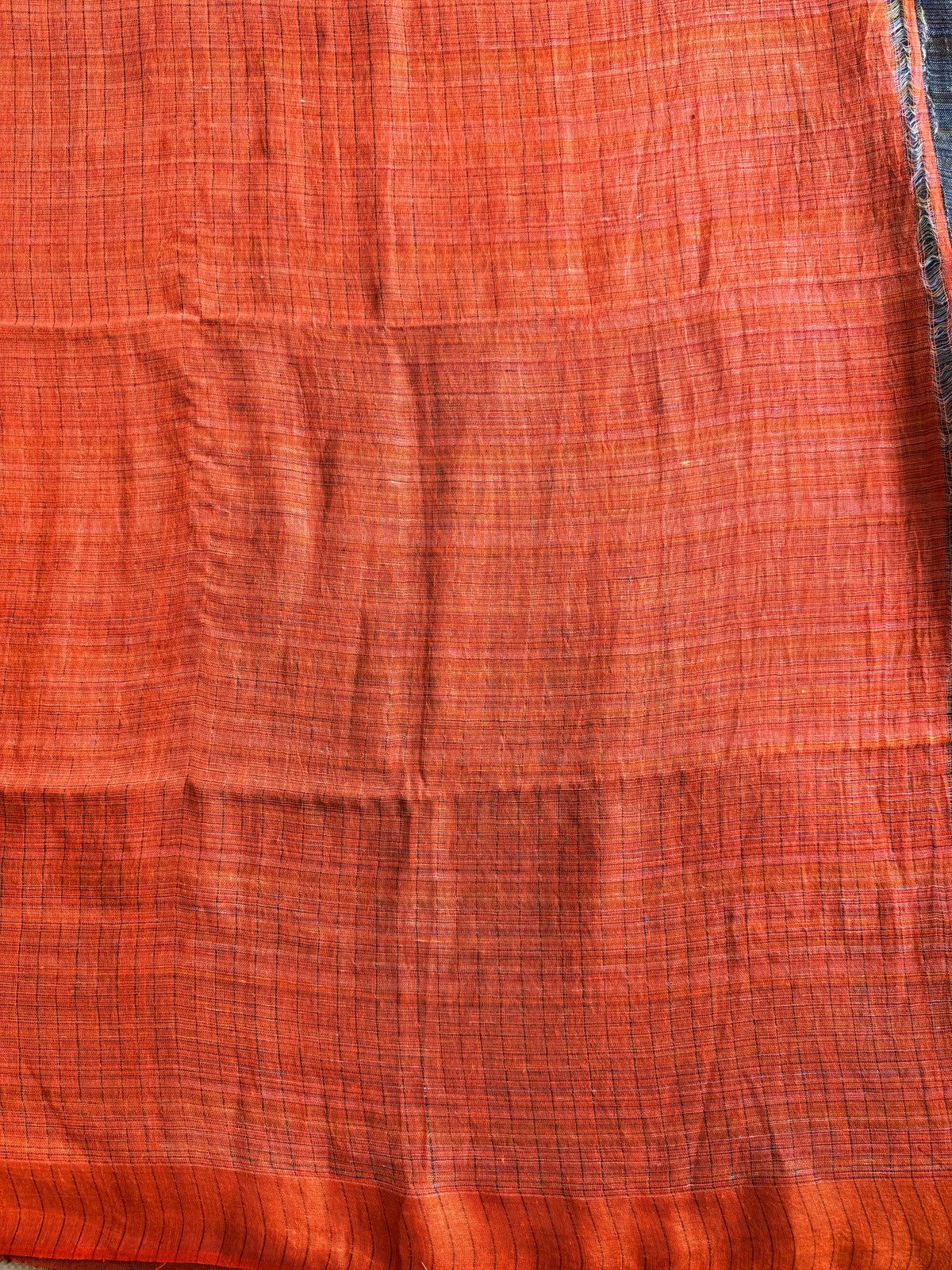 Steel Grey & Orange Linen