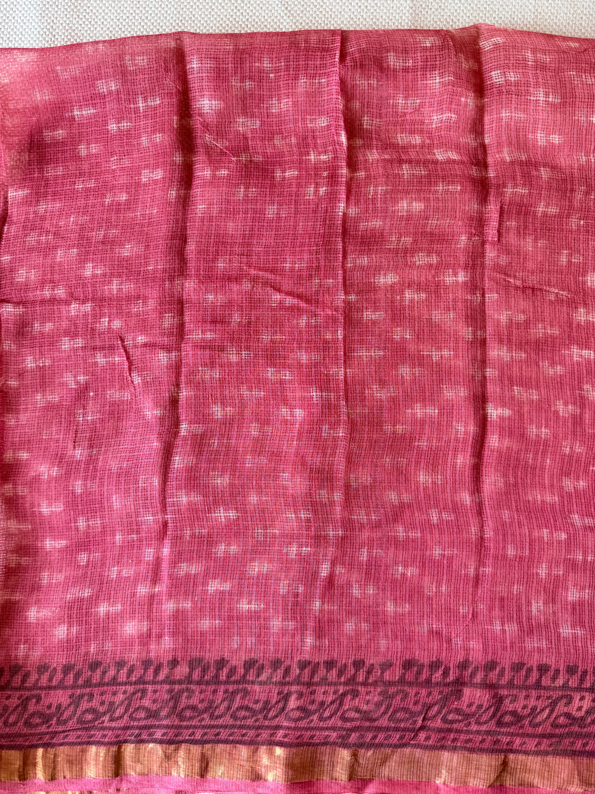 Salmon Pink Bagru Kota Doriya