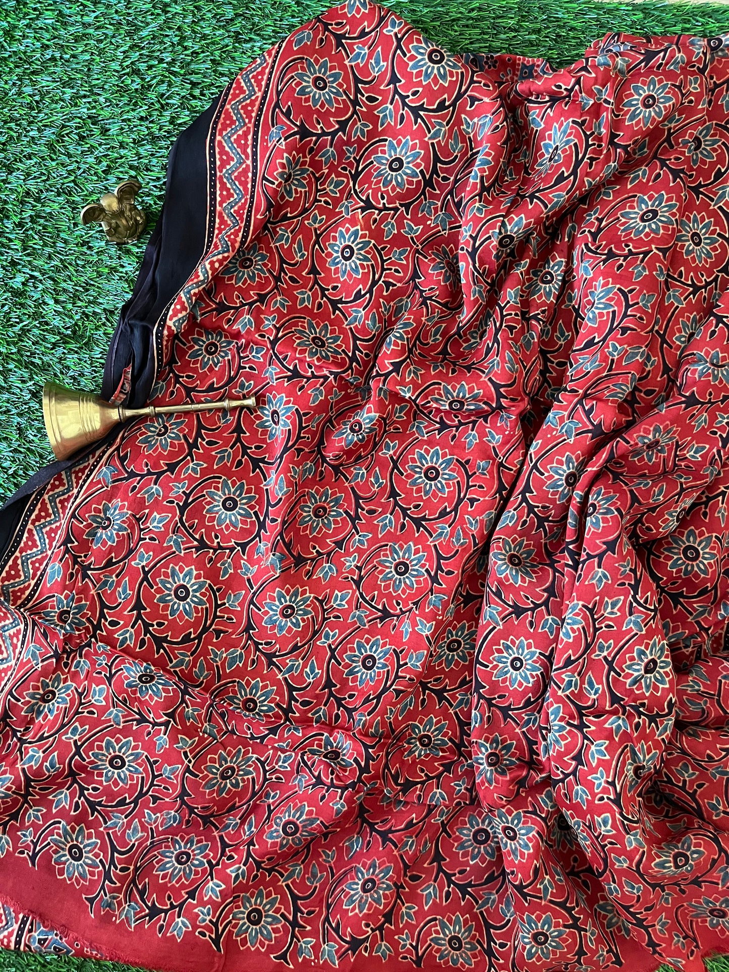 Modal Silk Ajrakh - Red
