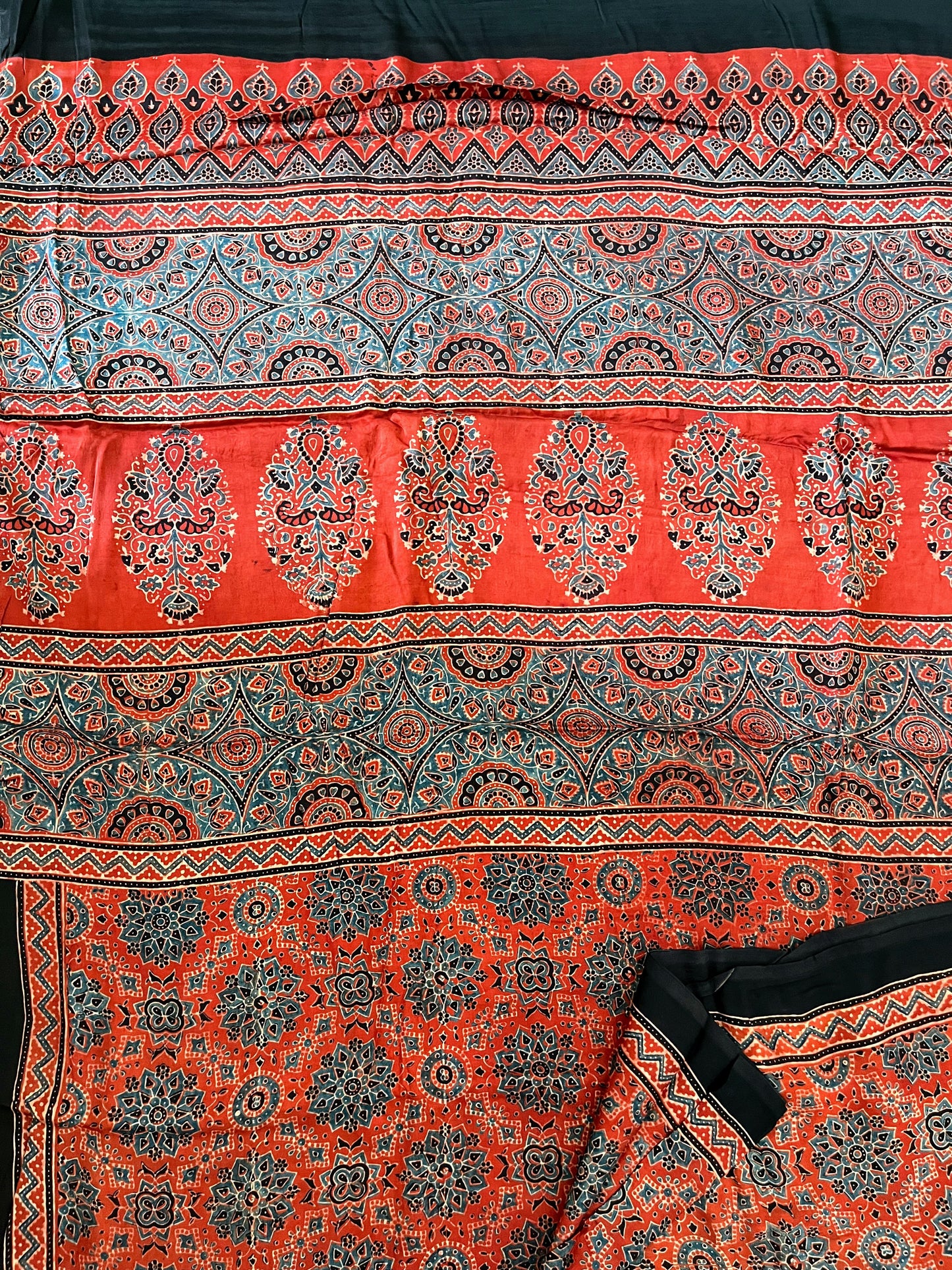 Modal Silk Ajrakh - Red