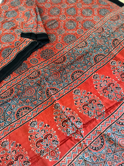 Modal Silk Ajrakh - Red