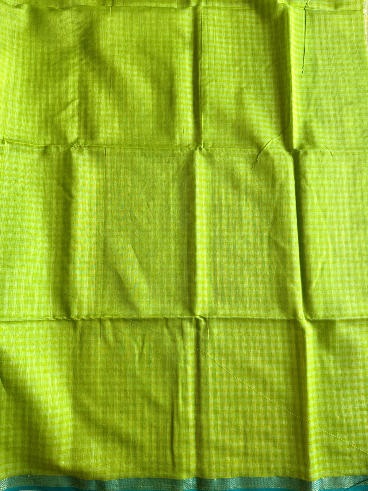Grass Green Checks Maheshwari