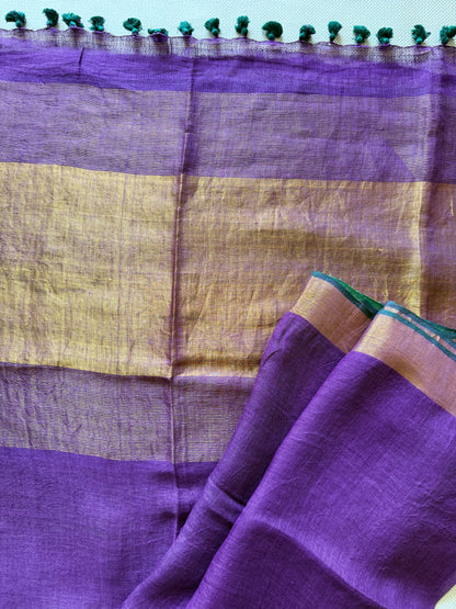 Royal Purple & Green Linen