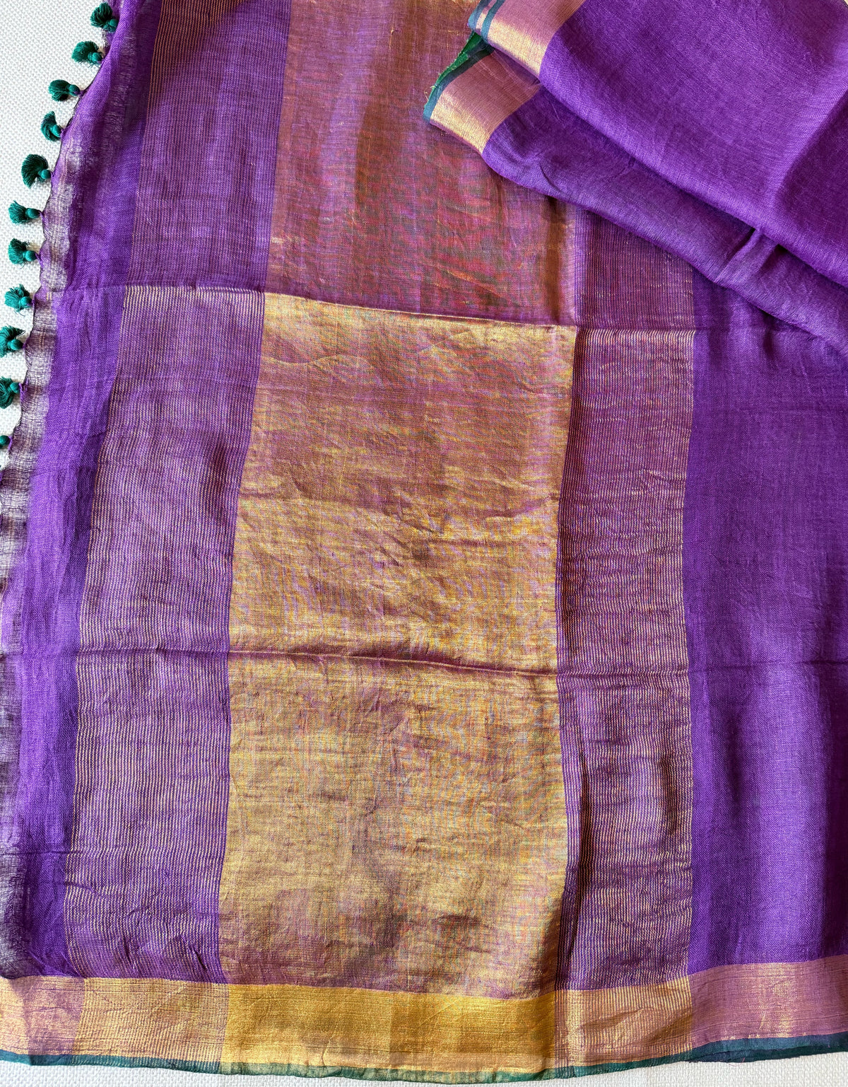 Royal Purple & Green Linen