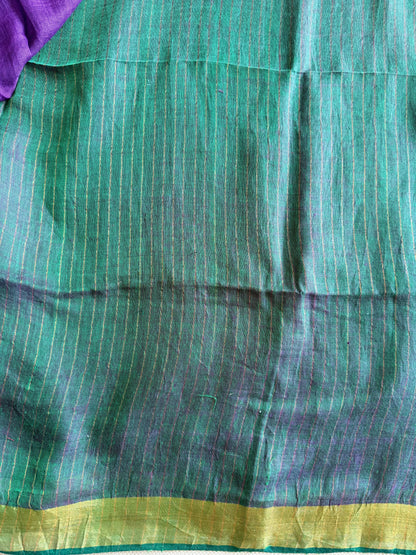 Royal Purple & Green Linen