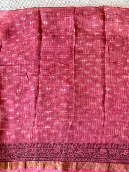Salmon Pink Bagru Kota Doriya