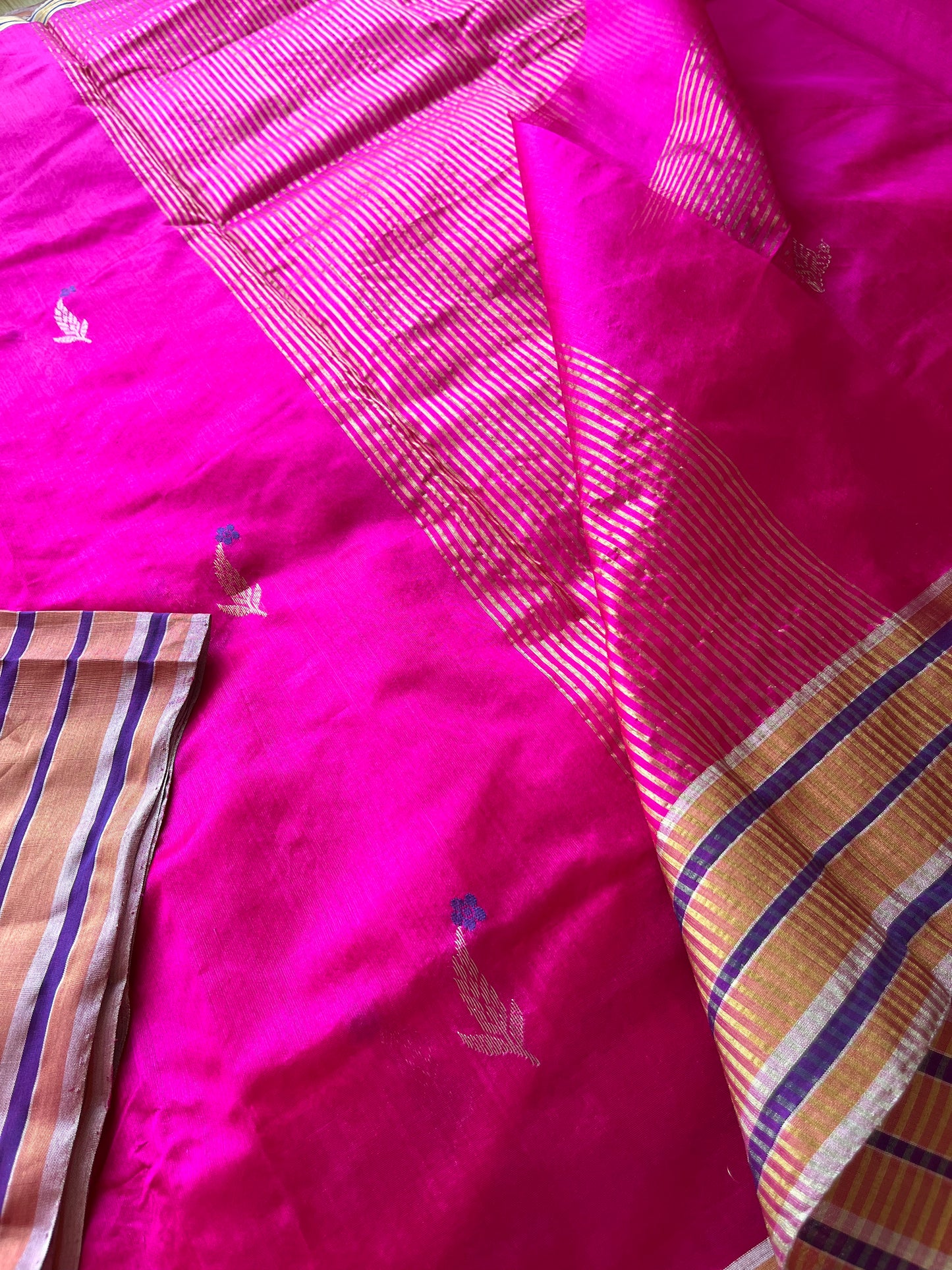 Vibrant Fuchsia Chanderi Saree