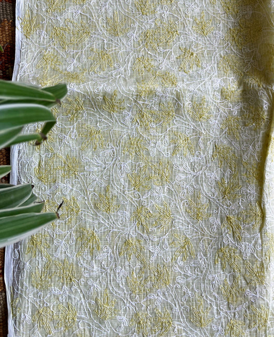 All over Tepchi Chikankari Saree on Kota