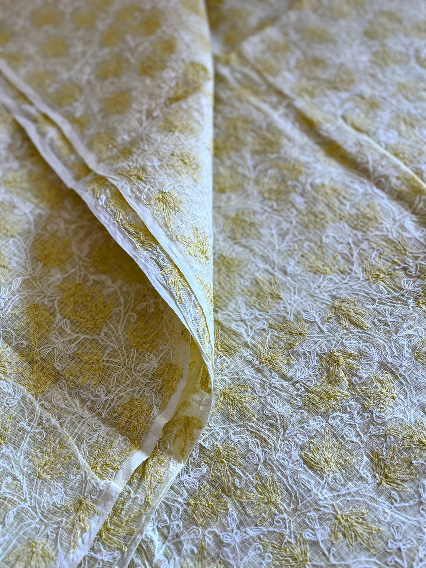 All over Tepchi Chikankari Saree on Kota