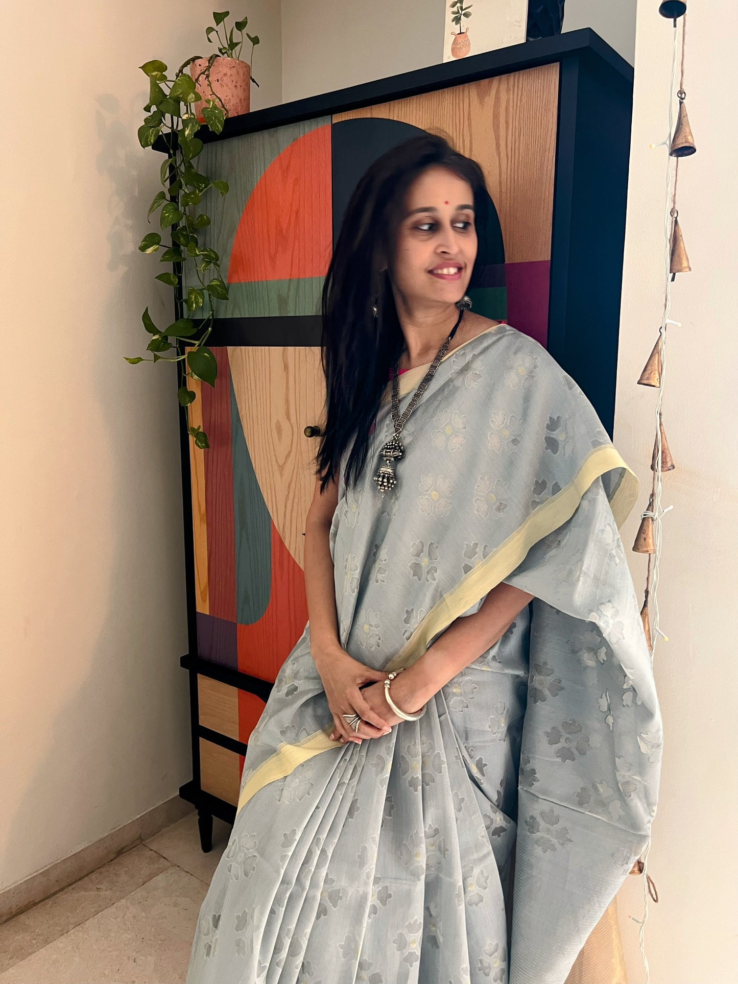 Rasai Silk Jamdani Saree with cutwork