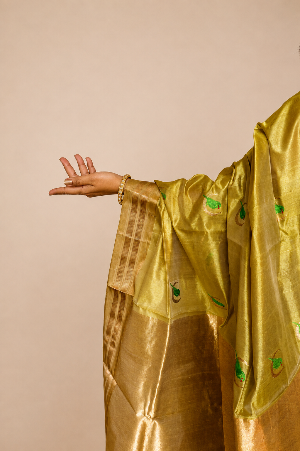 The Parrot Song Chanderi Silk Saree
